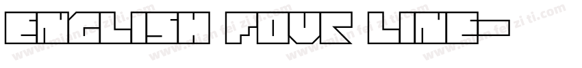 English four line字体转换